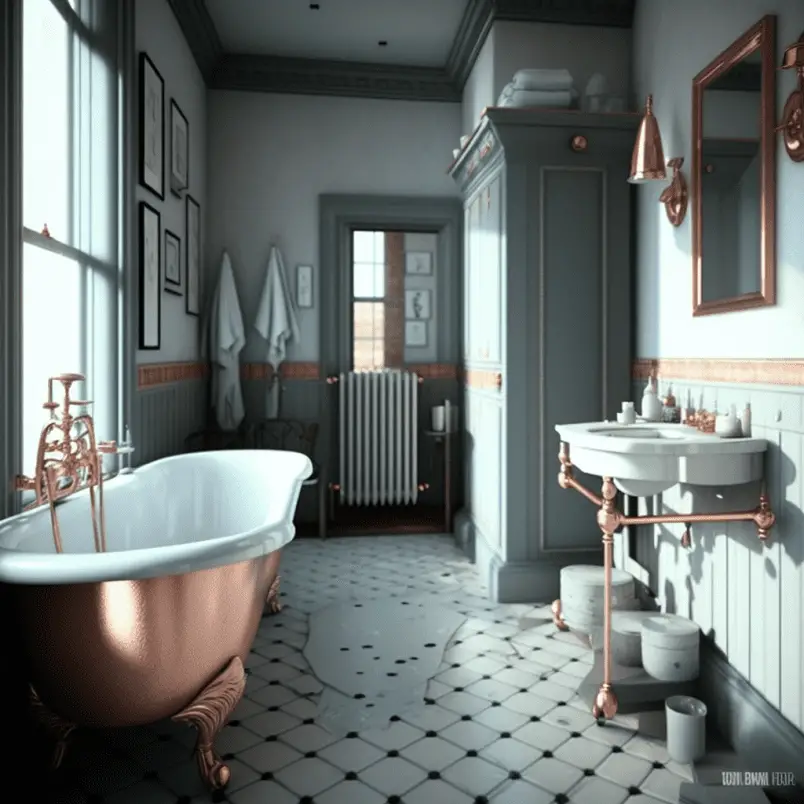 Mixed metals in bath room interior design