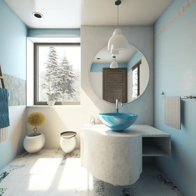 bathroom design ideas 2023 colored sink