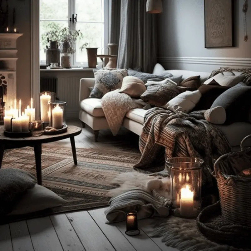 Living room ideas hygge comfort skandinavian