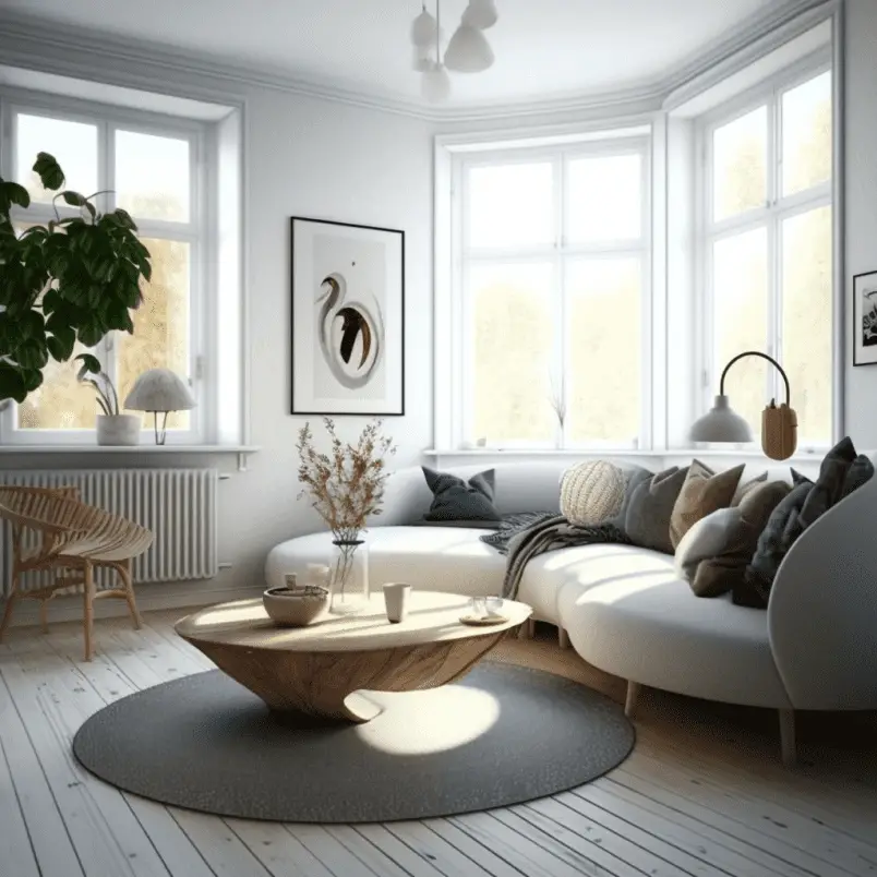Living room design ideas curved furniture