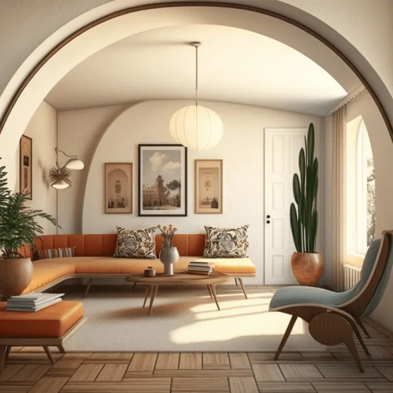 Living room design ideas curved furniture