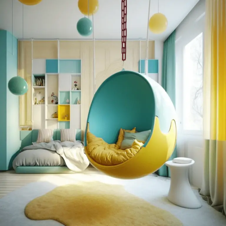 Kids room design ideas 2023 hanging chairs
