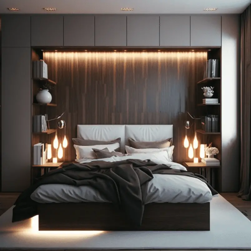 Functional headboard Bedroom design ideas 2023
