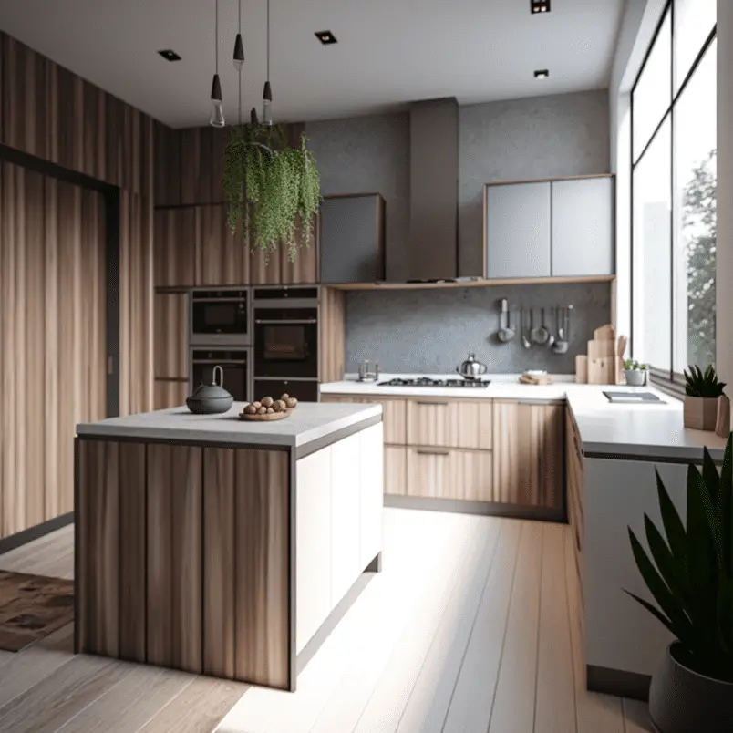 kitchen design idea 2023 kitchen sustainable materials wooden cabinets