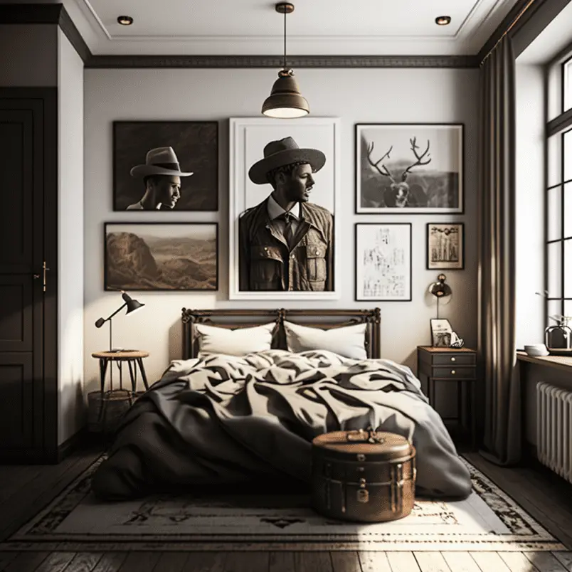 vintage style modern bedroom