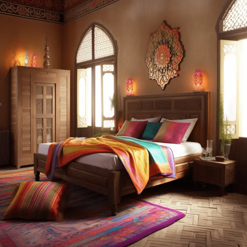 Moroccan interior design bedroom