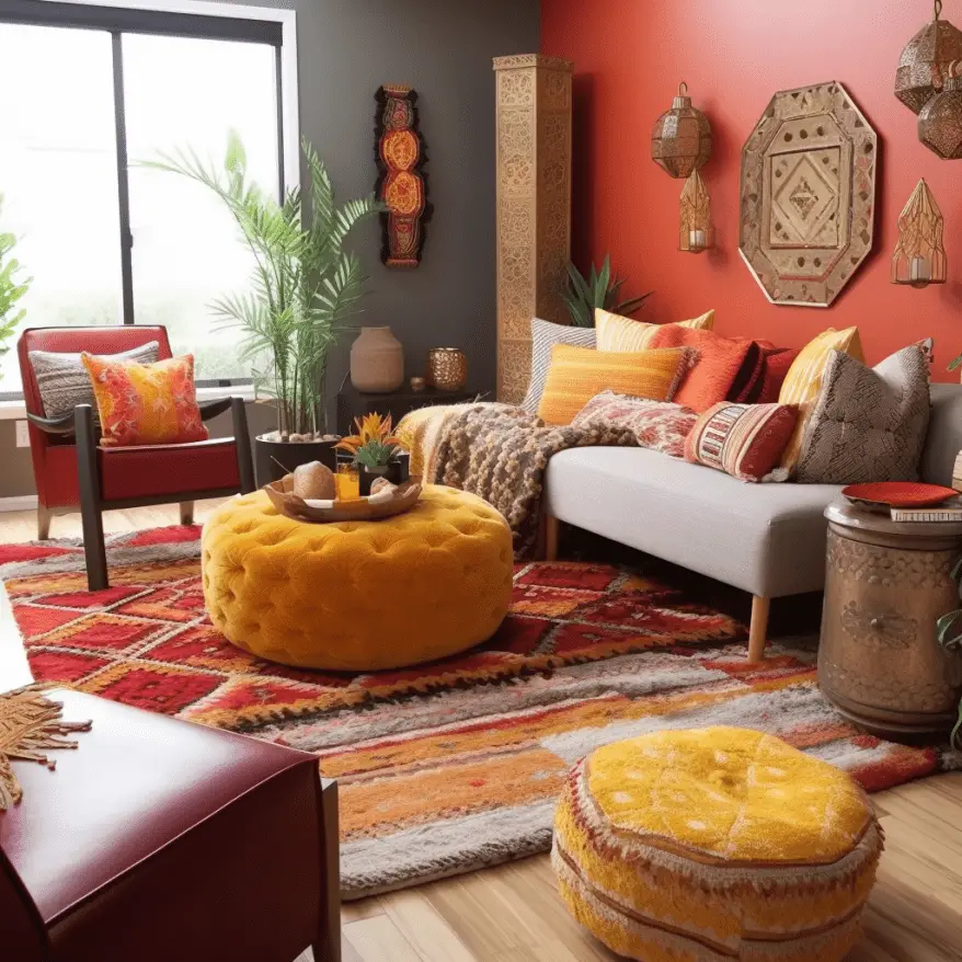 Moroccan interior design living room