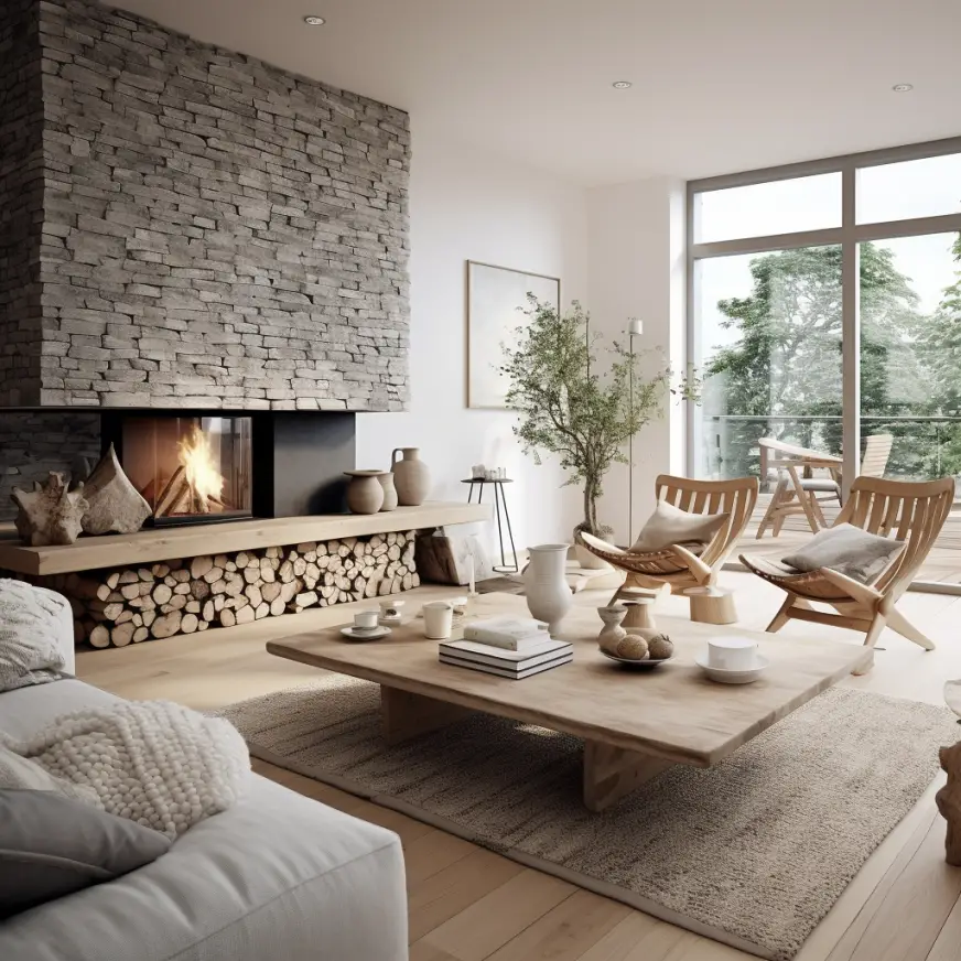 Scandi interior design living room