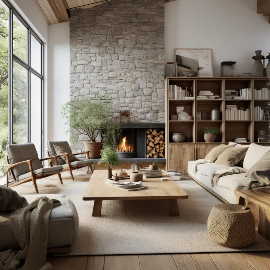 Scandi interior design living room