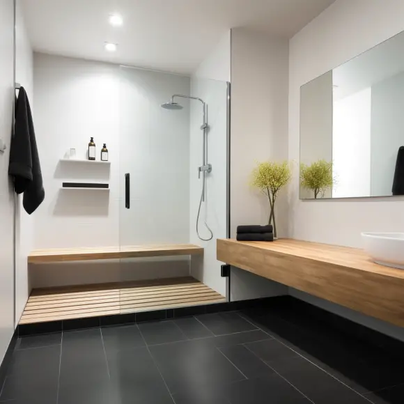 walk-in shower bench seating