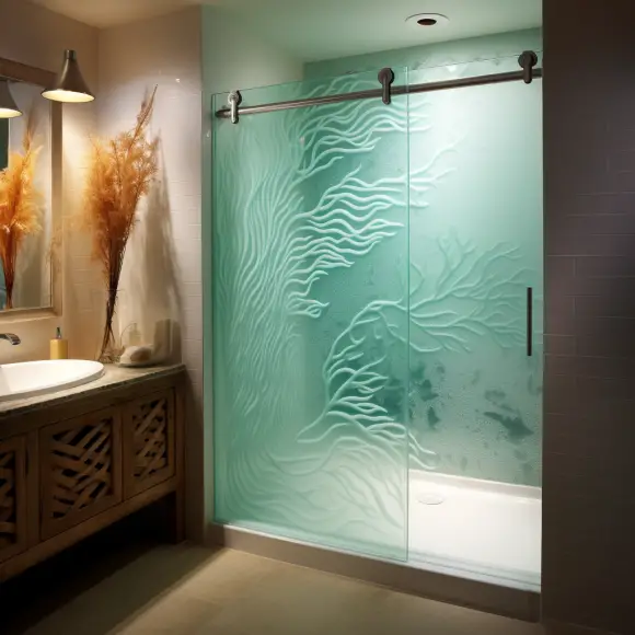 Walk-in shower sliding door