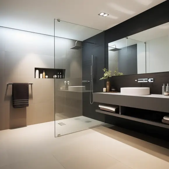 walk-in shower minimalistic