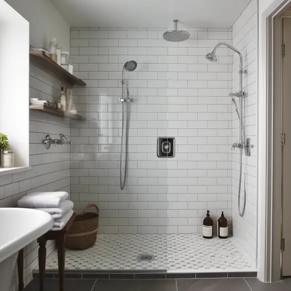 Walk-in Shower small bathroom niche
