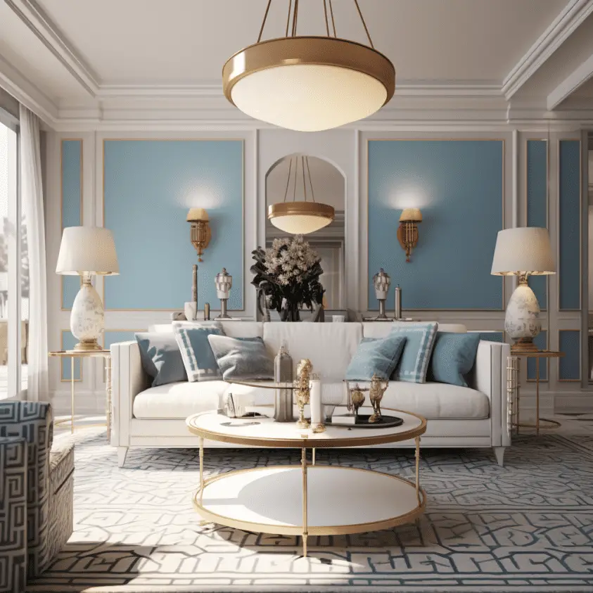 Interior design trends 2024: hellenistic living room