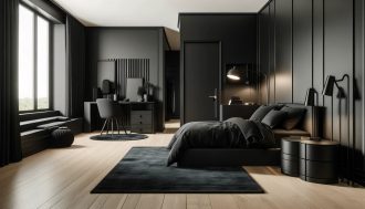 12 Modern Teen Spaces Ideas Awesome Trends In Teenager Bedroom Design   Black 2 330x189 