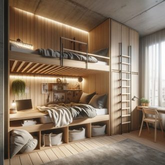 12 Modern Teen Spaces Ideas Awesome Trends In Teenager Bedroom Design   Loft Bed 330x330 