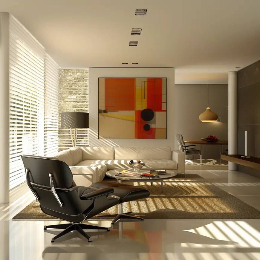 Living room in Bauhaus interior design