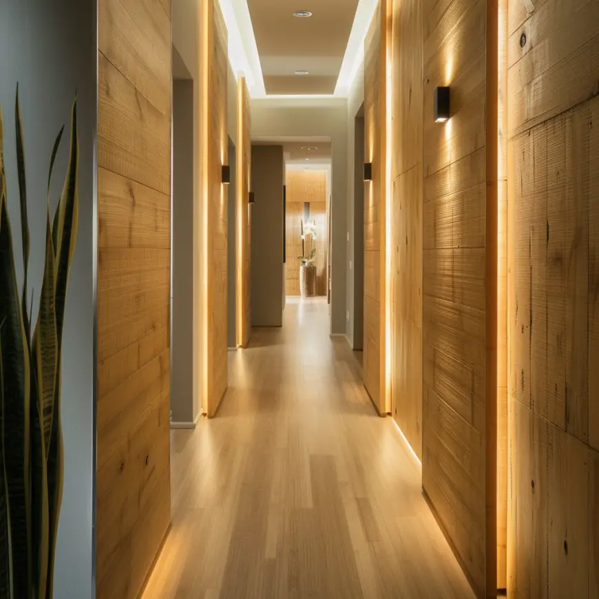 Eco friendly Hallway design bamboo