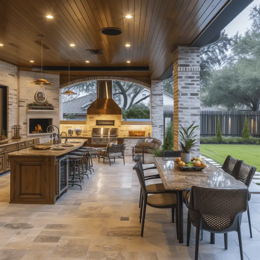 patio design luxurious outdoor kitchen