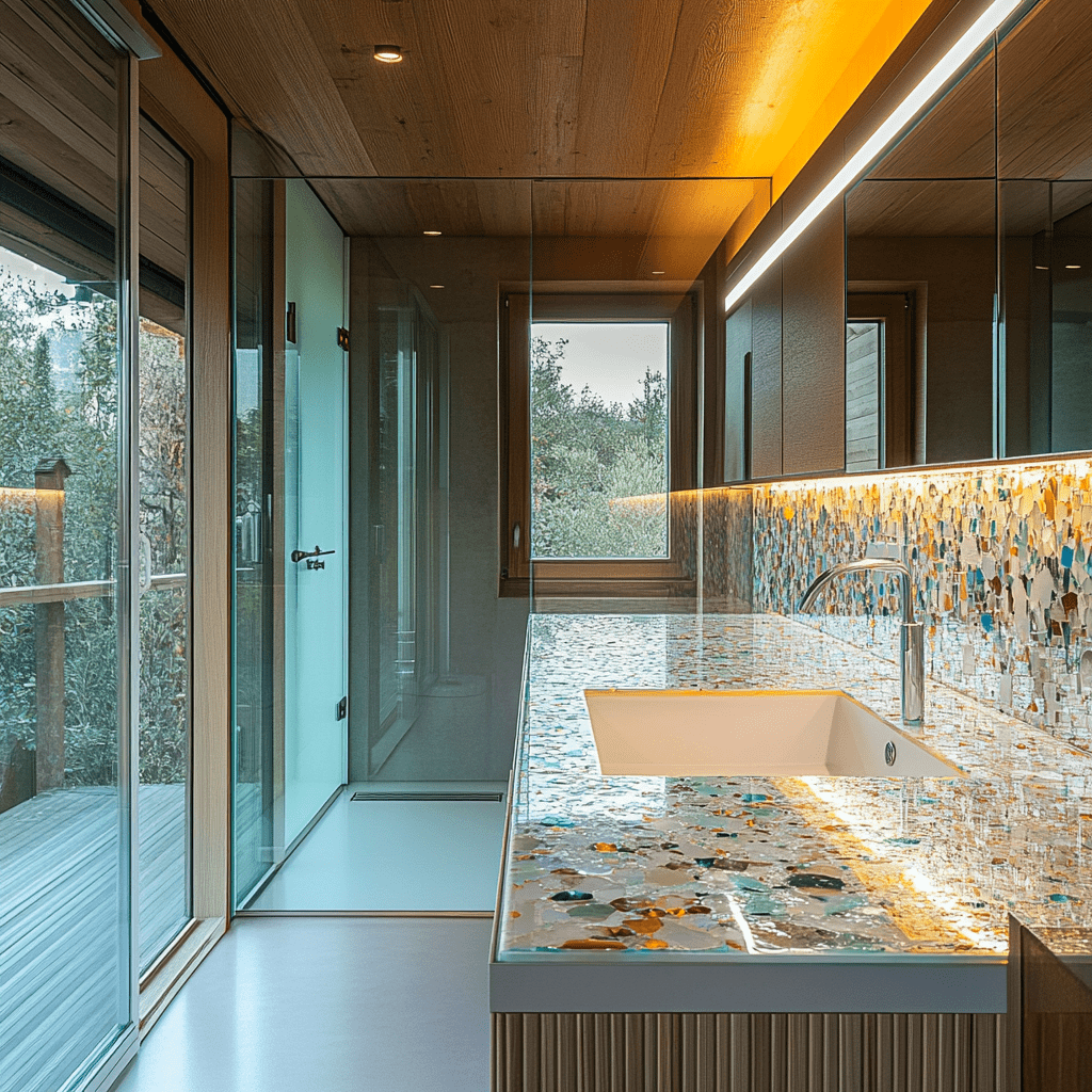 modern sustainable bathroom interior design