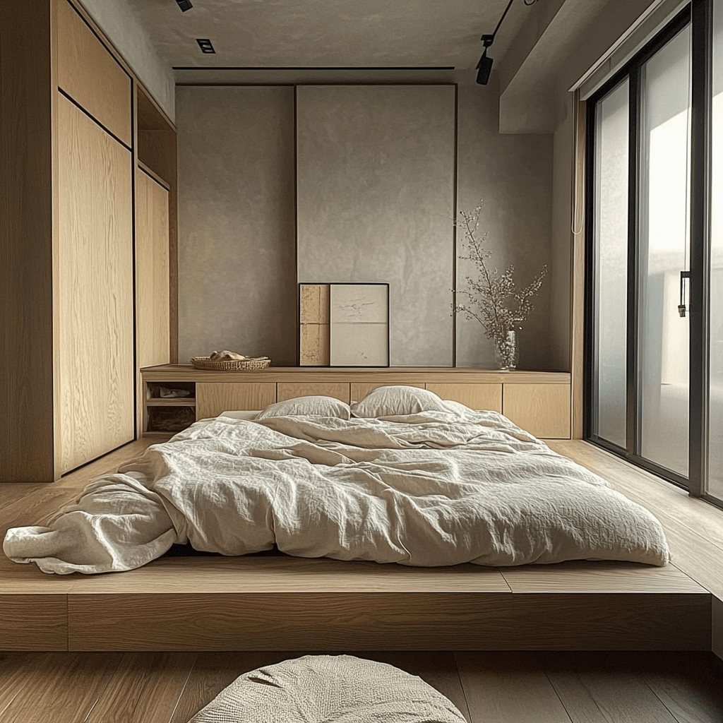 Luxurious Japandi style bedroom furniture