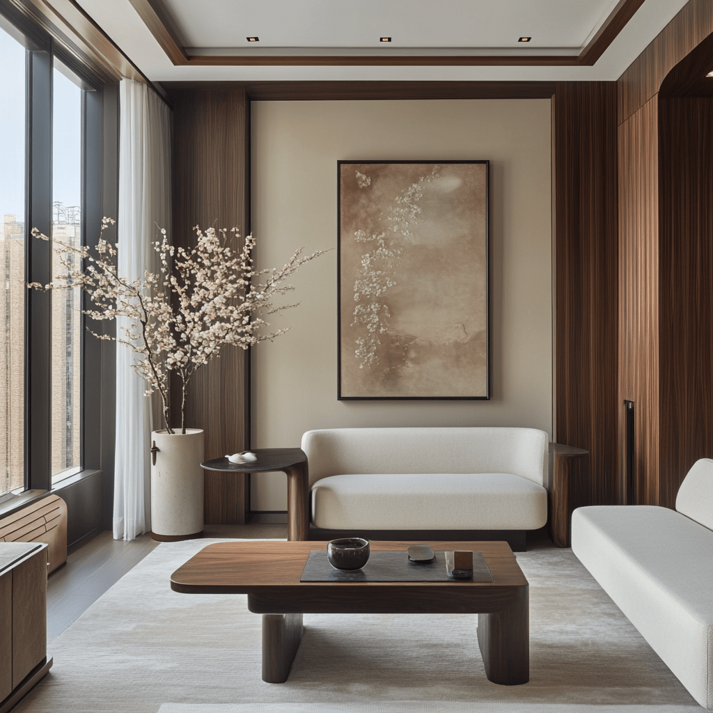 Japandi interior design wood