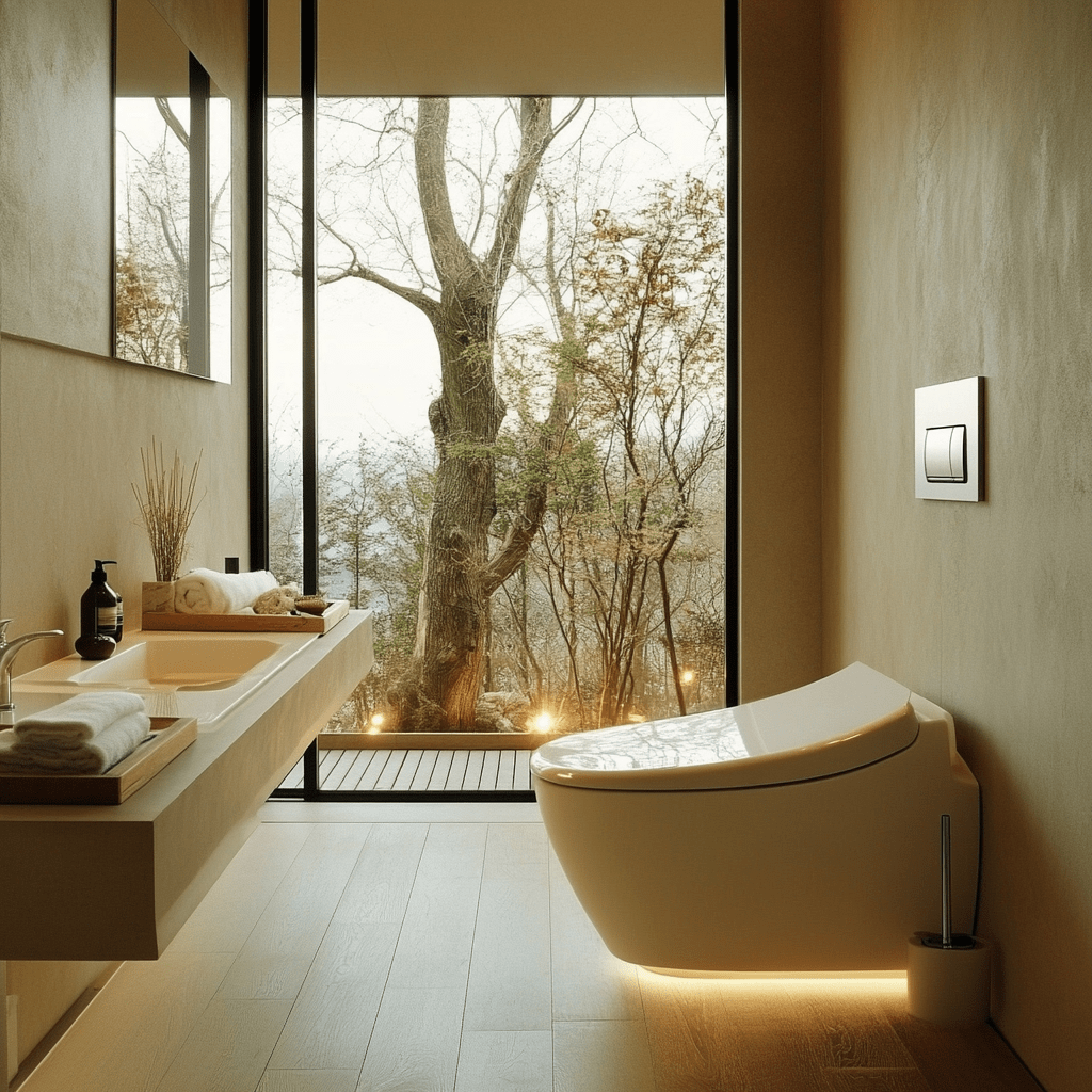 Japandi bathroom furniture ideas