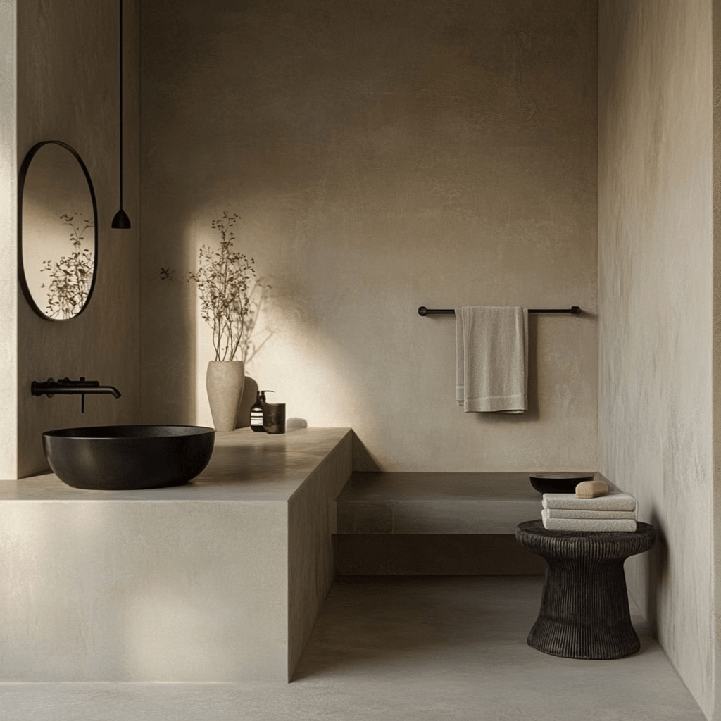 Japandi bathroom furniture ideas