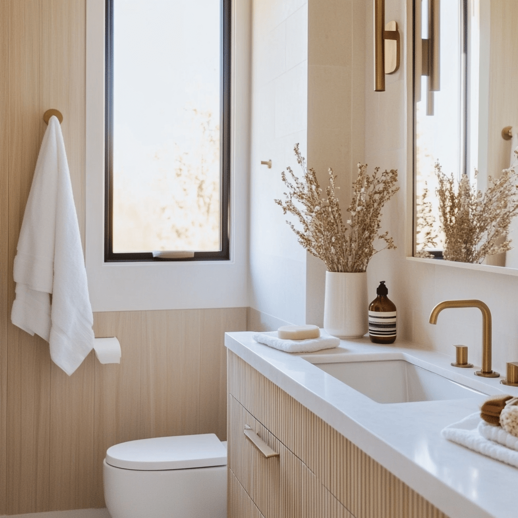 small bathroom with sustainable materials